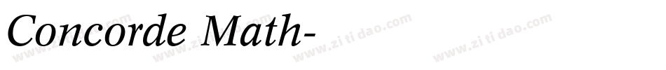 Concorde Math字体转换